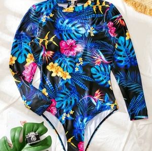 Shein tropical one piece swimsuit size 12/xl